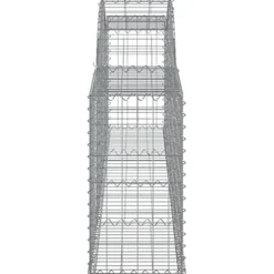 Arched Gabion Baskets 3 pcs 118.1″x11.8″x23.6″/31.5″ Galvanized Iron White Black Other