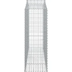 Arched Gabion Baskets 2 pcs Galvanized Iron Outdoor Plant Pots White Black Other