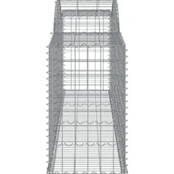 Arched Gabion Baskets 5 pcs Galvanized Iron for Outdoor Plants White Black