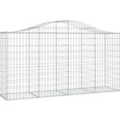 Arched Gabion Baskets 4 pcs Galvanized Iron Plant Pots Self-Watering Indoor Outdoor Gardening White Black