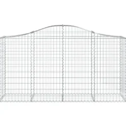 Arched Gabion Baskets 4 pcs Galvanized Iron Plant Pots Self-Watering Indoor Outdoor Gardening White Black