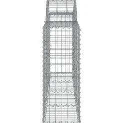 Arched Gabion Baskets 4 pcs Galvanized Iron Plant Pots White Black Other