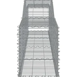 Arched Gabion Baskets 2 pcs Galvanized Iron for Outdoor Plants White Black