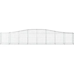 Arched Gabion Baskets 2 pcs Galvanized Iron for Outdoor & Indoor Plants White Black