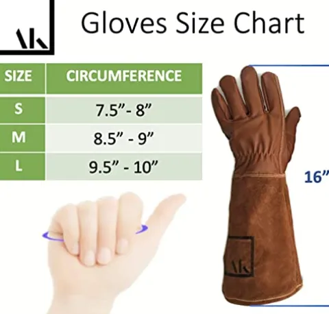 ArtAK Bulk 88 Pairs Rose Pruning Gloves Brown