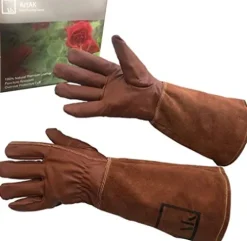 ArtAK Bulk 88 Pairs Rose Pruning Gloves Brown