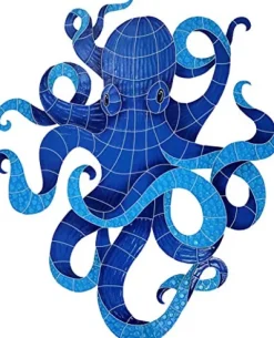 Artistry in Mosaics Octopus Ceramic Pool Mosaic 36″x29
