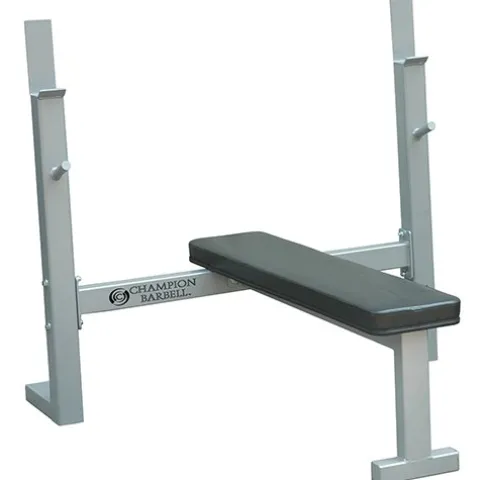Athletic Connection Champion Barbell Field House Competition Bench Gray Silver