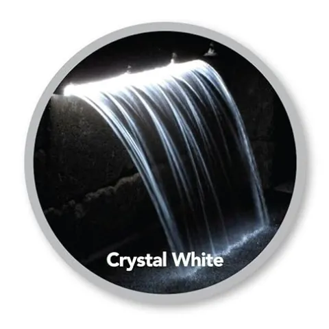 Atlantic Complete Crystal White Colorfalls Lighted Falls Kit – 36″ Spillway, Basin, Pump, Hose & Fittings White