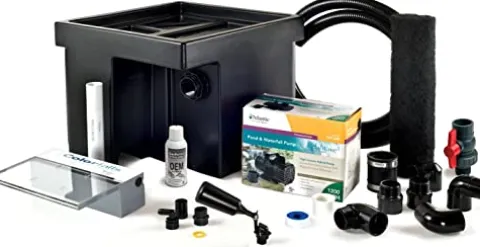 Atlantic Complete Crystal White Colorfalls Lighted Falls Kit – 36″ Spillway, Basin, Pump, Hose & Fittings White