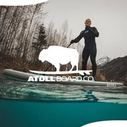 Atoll Inflatable Paddle Board with Premium SUP Accessories – 11ft Burgundy