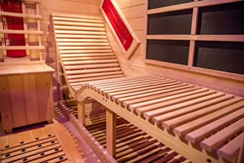 AURGOD Far Infrared Wooden Sauna Room 2-Person Indoor Sauna (Hemlock)