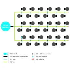 AutoPot 36 Pot GeoPot System with 5 Gallon Fabric Pots Black