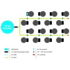 AutoPot 16 Pot GeoPot System with 5 Gallon Fabric Pots Black