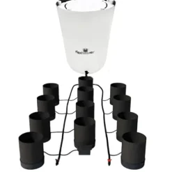 AutoPot 12 Pot GeoPot System with 3 Gallon Fabric Pots – Self-Watering Hydroponics, Black