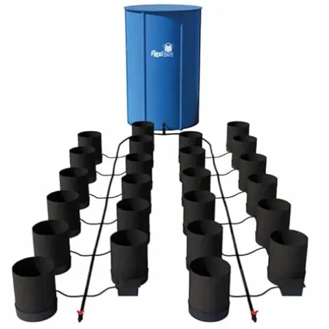 AutoPot 24 Pot GeoPot System with 5 Gallon Fabric Pots Black
