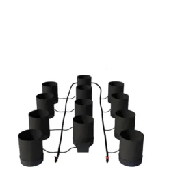 AutoPot 12 Pot GeoPot System with 5 Gallon Fabric Pots – Self-Watering Hydroponic System Indoor Black