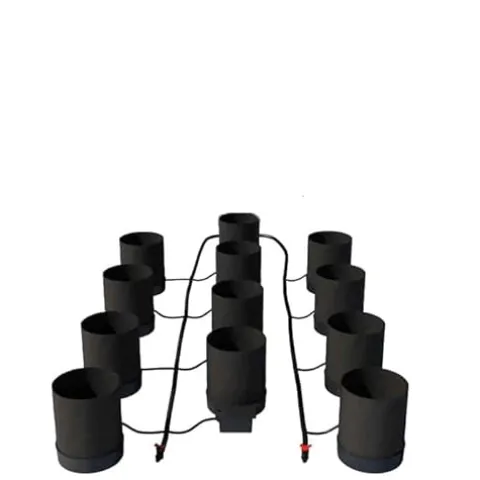 AutoPot 12 Pot GeoPot System with 5 Gallon Fabric Pots – Self-Watering Hydroponic System Indoor Black
