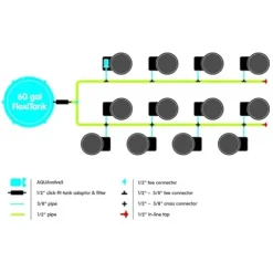 AutoPot 12 Pot GeoPot System with 5 Gallon Fabric Pots – Self-Watering Hydroponic System Indoor Black