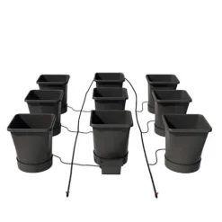 AutoPot 9Pot XL Self-Watering Hydroponic System with 6.6 Gallon Pots Black