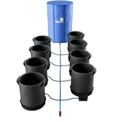 AutoPot Self-Watering Hydroponic 8 Pot XXL System with 13 Gal Pots and 25 Gal FlexiTank Black
