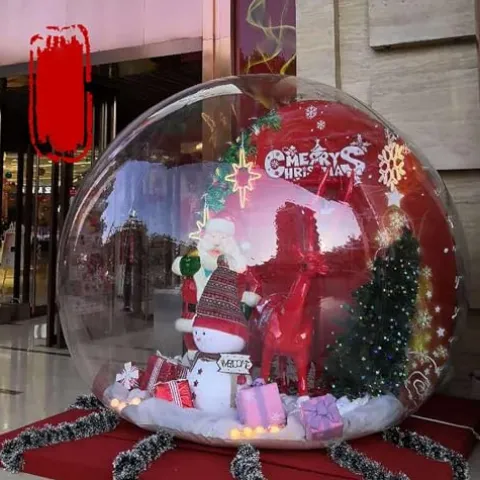 awesmflate 10FT Inflatable Snow Globe Bubble Tent Clear
