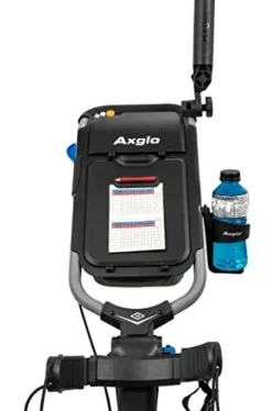 Axglo V3 Golf Push Cart Golf Trolley 3 Wheels Swivel Front Wheel Hand Brake Lightweight Black/Grey