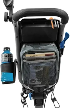 Axglo V3 Golf Push Cart Golf Trolley 3 Wheels Swivel Front Wheel Hand Brake Lightweight Black/Grey