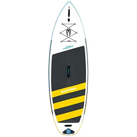 Badfish River Shred Inflatable Stand Up Paddle Board White/Yellow