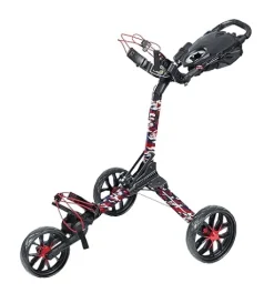 Bag Boy Nitron 3 Wheel Golf Push Cart Red/White/Blue Camo