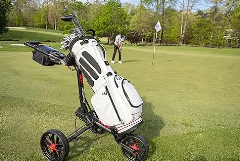 Bag Boy Slimfold 3 Wheel Golf Push Cart Silver/Black