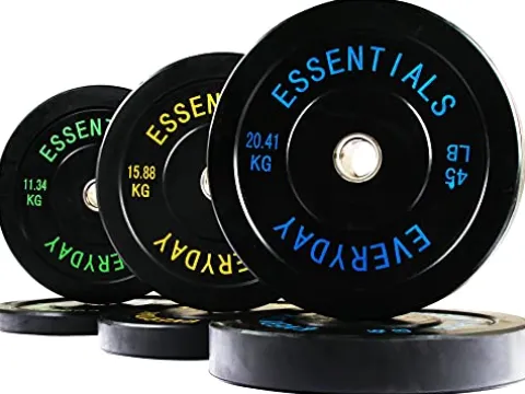 BalanceFrom Black Olympic Bumper Plate Weight Plate Set 210LB