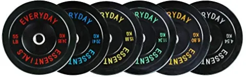 BalanceFrom Black Olympic Bumper Plate Weight Plate Set 210LB