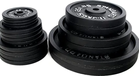 BalanceFrom Cast Iron Olympic 2-Inch Plate Weight Plate Style #2