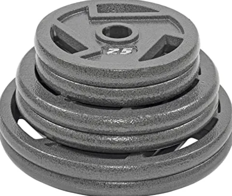 BalanceFrom Cast Iron Olympic 2-Inch Plate Weight Plate Color #4, 210 LB Set