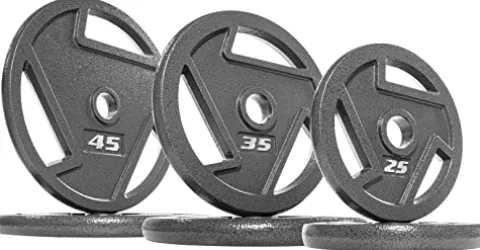 BalanceFrom Cast Iron Olympic 2-Inch Plate Weight Plate Color #4, 210 LB Set