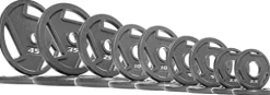 BalanceFrom Cast Iron Olympic 2-Inch Plate Weight Plate for Strength Training and Weightlifting, 280 LB Set (4x 2.5/5/10 + 2x 25/35/45LB) Color #4