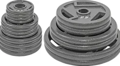 BalanceFrom Cast Iron Olympic 2-Inch Plate Weight Plate for Strength Training and Weightlifting, 280 LB Set (4x 2.5/5/10 + 2x 25/35/45LB) Color #4