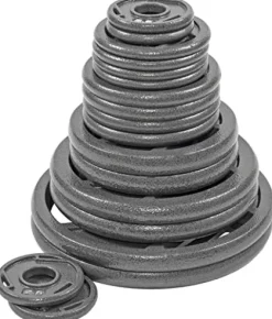 BalanceFrom Cast Iron Olympic 2-Inch Plate Weight Plate for Strength Training and Weightlifting, 280 LB Set (4x 2.5/5/10 + 2x 25/35/45LB) Color #4