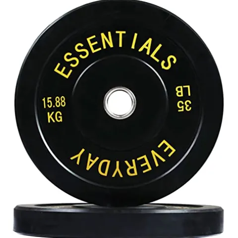 BalanceFrom Olympic Bumper Weight Plate Set Black