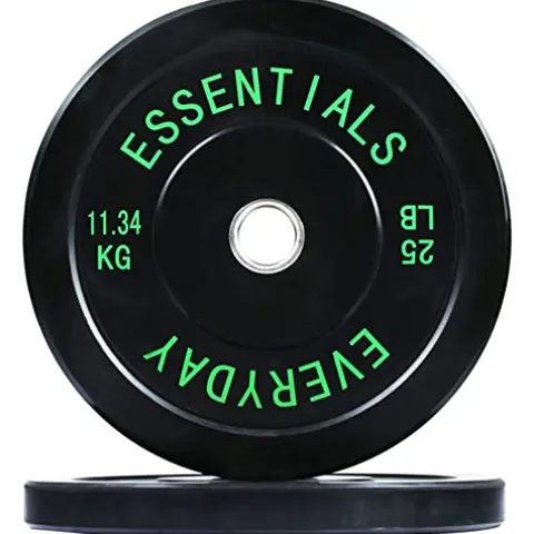BalanceFrom Olympic Bumper Weight Plate Set Black