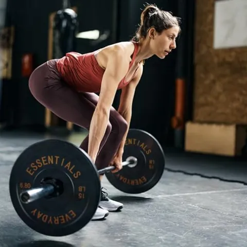 BalanceFrom Olympic Bumper Weight Plate Set Black