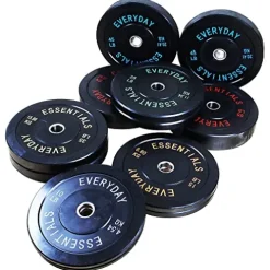 BalanceFrom Olympic Bumper Plate Weight Plate Set Black