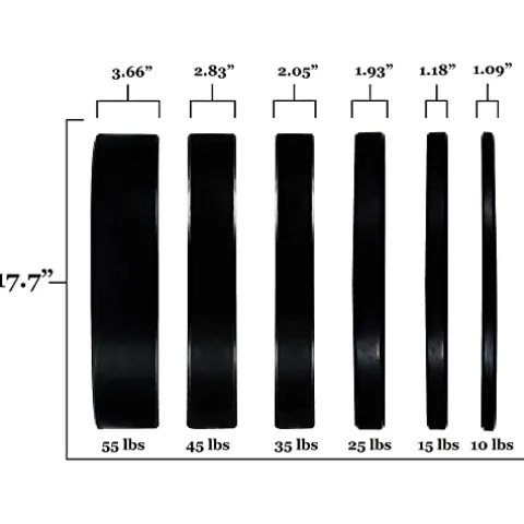 BalanceFrom Olympic Bumper Plate Weight Plate Set Black