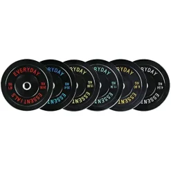 BalanceFrom Olympic Bumper Plate Weight Plate Set Black