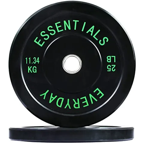 BalanceFrom Olympic Bumper Plate Weight Plate Set Black