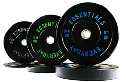 BalanceFrom Olympic Bumper Plate Weight Set Black
