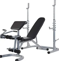 BalanceFrom RS 60 Adjustable Olympic Workout Bench Gray