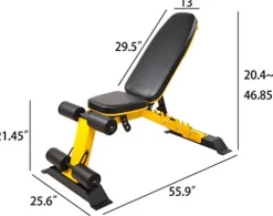 BalanceFrom Weight Bench Yellow/Black