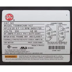 Balboa Water Group 6500-343 2-Spd 2.5HP 230V 60Hz OEM Pump